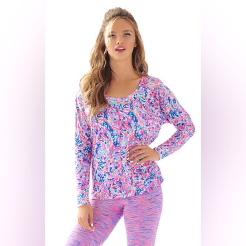 Lilly Pulitzer Luxletic Scoop Neck Shirt